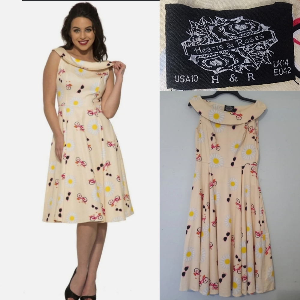 Hearts and roses Pinup Sundress novelty print